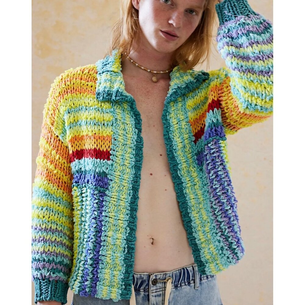 Free People Rainbow Beach Market Cardi NWT Small - Picture 5 of 10
